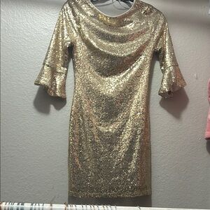 Gold Sequin Dress lulus dress